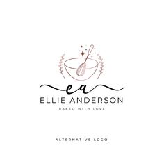 the logo for an alternative restaurant called ellie andersonn, with a spoon in it