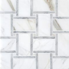 a white marble tile with grey lines on it