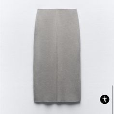 This Grey, Ribbed Knit Zara Midi Skirt Is New With Tags. Has A Soft Cashmere Feel! Sold Out Online And In Store. Brand: Zara Size: M Color: Medium Grey Grey Midi Skirt, Zara Midi Skirt, Zara Skirts, Soft Plush, Ribbed Knit, Midi Skirt, Cashmere, In Store, Zara