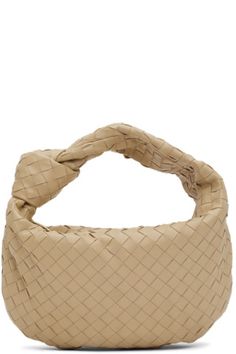 Beige Leather Bags With Interwoven Design, Luxury Cream Intrecciato Shoulder Bag, Luxury Cream Shoulder Bag With Intrecciato Weave, Designer Beige Bags With Intrecciato Weave, Designer Beige Shoulder Bag With Intrecciato Weave, Jodie Bag, Classy Fits, Neutral Beige, Gold Leather