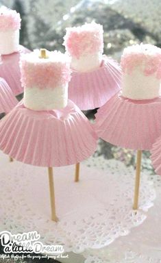 the facebook page for marshmallows is displayed with pink cupcakes on sticks