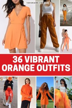 Save this pin for trendy orange outfit inspirations that will elevate your style game! From vibrant citrus hues to sunny chic ensembles, these looks are a must-have for your fashion repertoire. #OrangeOutfits #FashionInspo #ChicStyle Neon Orange Shirt Outfit, Summer Blouse Outfit