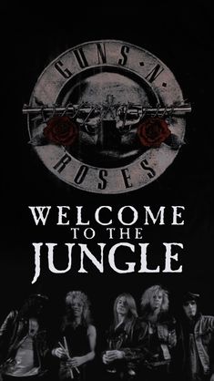 the poster for welcome to the jungle, which features three women in front of a clock