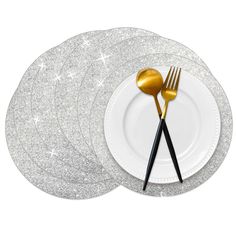 PRICES MAY VARY. What you get: 50 pieces of silver glitter paper placemats in the diameter of 14 inch, sufficient quantities and bling bling effect that can meet your various dining table decoration needs Glitter surface: our silver placemats are decorated with many glitters, which is shining and full of exquisite feeling, easy to match event styles and make more eye-catching, will add a lively touch to your dining table. Material: these round glitter table mats are mainly made of quality paper Placemats For Wedding, Candle Backdrop, Balloon Lanterns, Decorative Placemats, Round Table Mats, Led Balloons, Candle Wedding Decor, Wedding Program Fans, Banquet Party