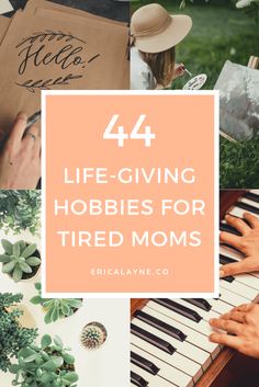 34 Life-Giving Hobbies for Moms - It's easy to lose your sense of self in motherhood. These fun and meaningful hobbies will help you keep it. #motherhood #selfcare #selfcareformoms #hobbies Finding Hobbies Ideas, Hobby’s For Moms, Crafts And Hobbies For Adults, Learning New Hobbies, Sahm Hobbies Ideas, Fun Easy Hobbies, Hobbies For Busy Working Moms, Mom Hobbies Ideas, Hobbies For Adult Women