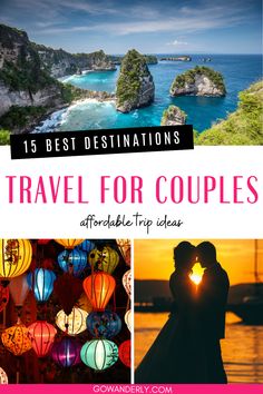 Find out about 15 affordable travel destinations for couples with this guide, featuring top spots for a budget-friendly romantic getaway. Best Travel Destinations For Couples, Anniversary Travel Ideas, Travel On A Budget Destinations, 25th Anniversary Vacation Ideas, Couple Trip Ideas