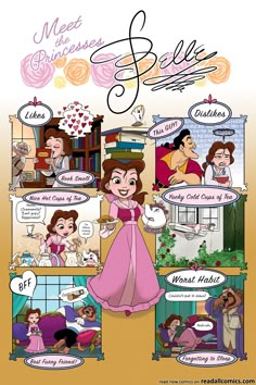 the princess and her friends are talking to each other in this comic book, which is written