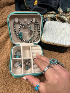 Cowhide Jewelry Organizer Travel Case - Bevel Label Bohemian Boutique - Western Boho Chic Boutique Western Jewelry Holder, Cowhide Jewelry, Chain Storage, Jewelry Organizer Travel, Necklace Hooks, Jewelry Box Gift, Ring Organizer, Big Jewelry, Travel Jewelry Box