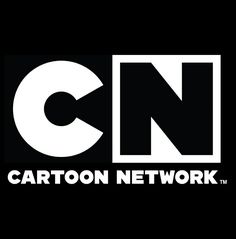 the cartoon network logo on a black and white checkered background with multicolored squares