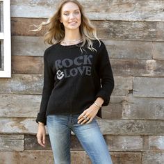 Wooden Ships Rock & Love Sweater New With Tags Size Small Wooden Ship, Scoop Neck, Sweaters For Women