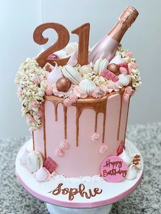 21st birthday cake 21st birthday cakes for girls turning 21 21st birthday cake ideas for her 21st birthday cake ideas 21st birthday cakes drunk barbie 21st birthday cakes ideas 21st birthday cakes for girls classy 21st birthday cakes for girls elegant 21st birthday cakes for girls alcohol 50th Birthday Ideas, Tårta Design, Torte Creative, Buttercream Birthday Cake, 18th Cake, Teen Cakes, 21st Cake, Birthday Cakes For Teens, 60th Birthday Cakes