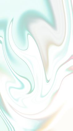 an abstract painting with white and blue colors in the middle, including swirly lines