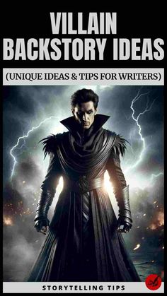 a book cover with the title villain backstory ideas unique ideas and tips for writing