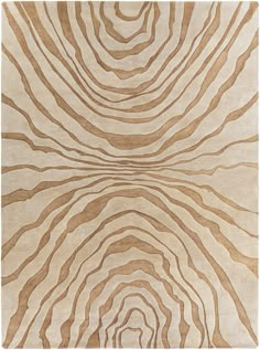 a beige rug with wavy lines on it