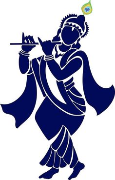 Krishna Simple Art, Janmashtami Drawing Ideas Easy Simple, Krishna Stencil, Krishna Drawing Mandala, Shri Krishna Sketch, Krishna Silhouette, Krishna Outline, Krishna Painting Easy, Krishna Logo