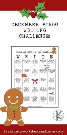 a christmas writing challenge with a ginger on it