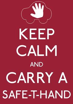 a keep calm and carry a safe - hand sign with the words keep calm and carry a