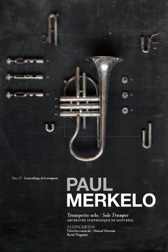 the cover of paul merkelo's trumpet, which is on display at the museum