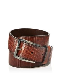 The Men's Store at Bloomingdale's Men's Deboss Stripe Italian Leather Belt - Exclusive Men Store, Fashion Belts, Minimalist Wallet, Leather Fashion, Italian Leather, Leather Belt, Cognac, Sleek Design, The Man