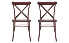 two wooden chairs side by side