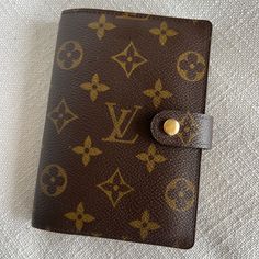 Louis Vuitton Small Ring Agenda Cover Monogram - Brown. 6" X 4" Deadstock, New Old Stock Without Tags. Comes From My Mother, Who Never Used It. Agenda Cover, Small Ring, Bags Louis Vuitton, Louis Vuitton Brown, Small Rings, Louis Vuitton Bags, My Mother, Louis Vuitton Bag, Wallets