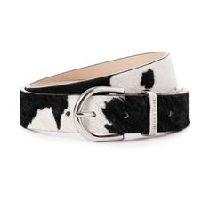 The Belmont Cowhide Belt is the ultimate little luxury, crafted from supple Italian hair on hide and centred around a polished silver buckle. A stunning blend of traditional craftsmanship and contemporary design, the Belmont Cowhide Belt is sure to elevate your everyday look and compliment your individual style. The perfect addition to every wardrobe and proudly made in England. - 32mm wide with five holes - Luxury Nubuck leather lining  - Brown & White Italian hair on hide  - Hyde & Hare emboss Cowhide Accessories, Dog Carrier Purse, Black White Hair, Cowhide Clutch, Italian Hair, Cowhide Print, Clutch Purse Black, White Italian, Womens Leather Belt