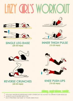 On the phone with my grandmother the other day - she was yelling at/lecturing me about how I need to exercise. Little did she know (until I hollered back at her two seconds later), I was doing the single leg raise. Spring Break Body, Lazy Girl Workout, Motivasi Diet, Caveman Diet, Zumba Fitness, Yoga Sequences, Motivation Fitness, I Work Out, Paleo Diet