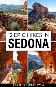 12 best hikes in Sedona, Arizona: Devils Bridge, Bell Rock, Cathedral Rock, Boynton Canyon, Bear Mountain, Soldier Pass, Birthing Cave, Fay Canyon, West Fork Trail, Airport Mesa and more. Includes map, photos, and trail stats. Hotels Photography, Hiking Sedona, Sedona Hiking, Devils Bridge, Sedona Hikes, Sedona Travel, Visit Sedona, Cathedral Rock, Arizona Vacation