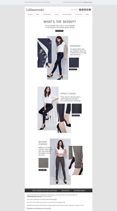 an image of a website page with different types of clothing and accessories on the screen