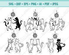 cat cliparts with different shapes and sizes