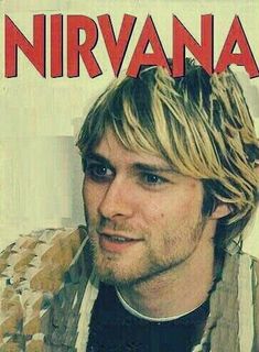 a man with blonde hair on the cover of nirvana magazine