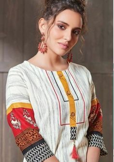 Stylish Kurtis Design Cotton, Kurtis Design, Stylish Kurtis, Indian Ethnic Wear For Women, Celana Fashion, Ethnic Wear For Women, Designer Kurti Patterns