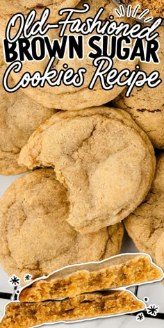 Brown Sugar Cookies Amish Brown Sugar Cookies, Brown Sugar Amish Cookies, Plain Cookies Recipes, Brown Sugar Butter Cookies, Brown Sugar Sugar Cookies, Easy Brown Sugar Cookies, Chewy Brown Sugar Cookies, Cookies Using Shortening, Brown Butter Sugar Cookies