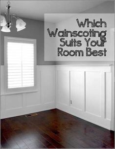 an instagram page with the words which wanscoing suits your room best