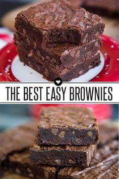 the best easy brownies recipe is made with only three ingredients, and it's so good to eat