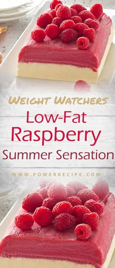 Low-Fat Raspberry Summer Sensation - All about Your Power Recipes Cucumber Diet, Ww Desserts, Raspberry Sorbet, Vanilla Flavor, Weight Watchers Desserts, Energy Foods, Fit Food, Dessert Stand, Low Fat Diets