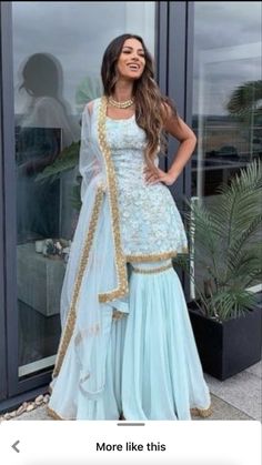 Suit Salwar, Punjabi Outfits, Sharara Suit, Desi Clothes, Indian Bridal Dress