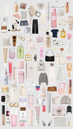 an assortment of women's and men's personal care products arranged in the shape of a circle