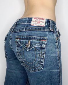 True Religion Flare Jeans (Small) Fits With Flared Jeans, True Religion Jeans Aesthetic, Embroiderd Jeans, Outfits With Flared Jeans, Mexican Jeans, Low Waisted Flared Jeans, Flaired Jeans, Crochet Jeans, True Religon