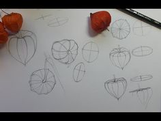 the drawing shows how to draw hearts with pencils