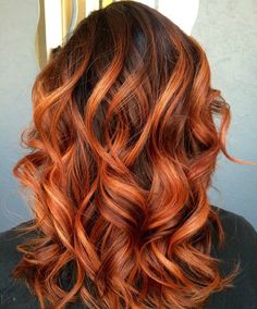 Pumpkin Spice Hair, Copper Balayage, Copper Hair Color, Medium Long Hair, Red Copper, Hair Shades, Red Hair Color