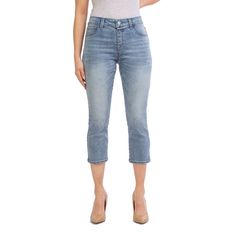 Jordache Womens High Rise Pull on Super Skinny Capri - Walmart.com Expensive Jeans, Jordache Jeans, Womens Cropped Jeans, Women Essentials, Capri Jeans, Blue Gender