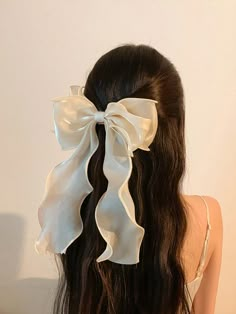 Apricot  Collar  Plastic  Hair Bands Embellished   Beauty Tools Elegance Hair, Hair Clamps, Peinados Fáciles Para Cabello Corto, Elegant Updo, Ribbon Hair, Hair Decorations, Princess Style, Elegant Hairstyles, Aesthetic Hair