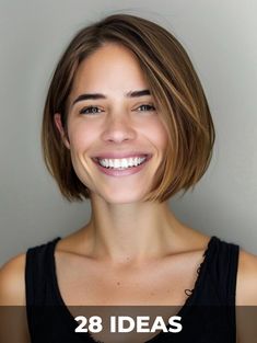 6 Short Bob Haircuts for a Classic Look Chin Length Rounded Bob, Chin Length Bob Straight Hair, Wavy Short Bob Hairstyles, Textured Chin Length Bob, Short Bob Styling, A Line Bob Short, Styling Short Bob, Short Hairstyles For Thinning Hair, Short French Bob