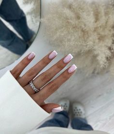 French Nail Designs 2024 Trends, Nails 2024 French, French Nails 2024, Basic French Nails, Basic Nails Ideas, Milky French Nails, Gel Nails Shape, Color Trends 2024, Aqua Nails