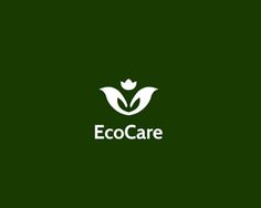 the eco care logo is shown on a dark green background, with leaves in the center