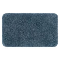 a blue bath mat on a white background