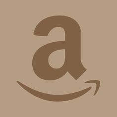 an amazon logo with the letter a in it's center, on a brown background