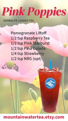 the pink poppies tea is available for purchase