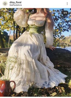 Cute Cottagecore Outfits, Gaun Abad Pertengahan, Ren Faire Outfits, Cottagecore Dresses, Fair Outfits, Fest Outfits, Mode Hippie